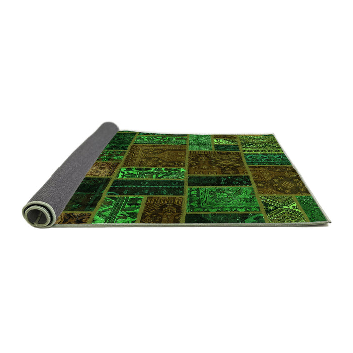 Sideview of Oriental Green Modern Rug, abs5664grn