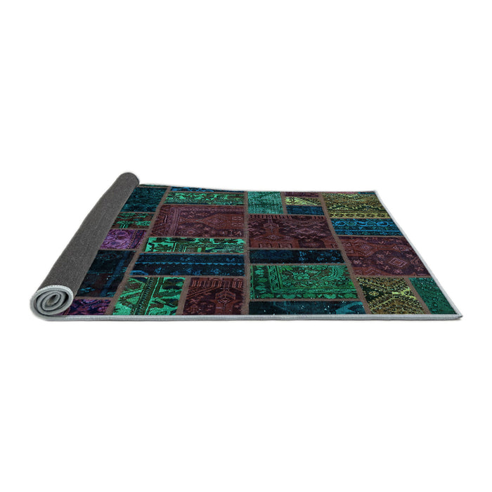 Sideview of Oriental Light Blue Modern Rug, abs5664lblu