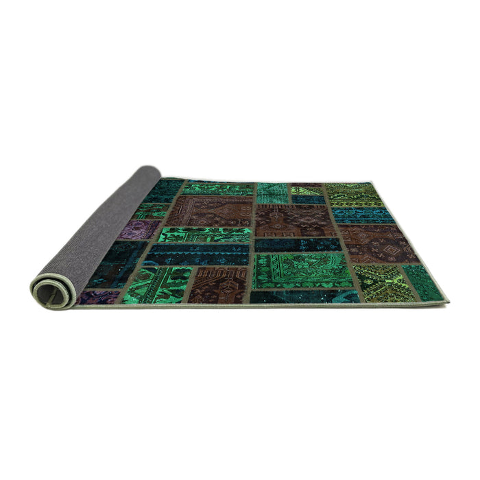 Sideview of Oriental Turquoise Modern Rug, abs5664turq