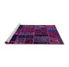 Sideview of Machine Washable Oriental Purple Modern Area Rugs, wshabs5664pur