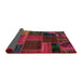 Sideview of Abstract Cranberry Red Oriental Rug, abs5665