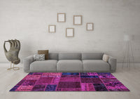 Machine Washable Oriental Purple Modern Rug, wshabs5665pur