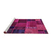 Sideview of Machine Washable Oriental Pink Modern Rug, wshabs5665pnk