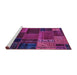 Sideview of Machine Washable Oriental Purple Modern Area Rugs, wshabs5665pur