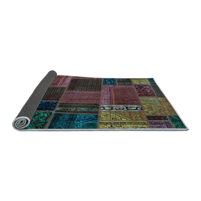 Sideview of Oriental Light Blue Modern Rug, abs5665lblu