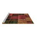 Sideview of Machine Washable Oriental Brown Modern Rug, wshabs5665brn