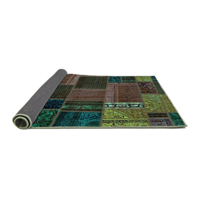 Sideview of Oriental Turquoise Modern Rug, abs5665turq