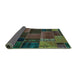 Sideview of Oriental Turquoise Modern Rug, abs5665turq