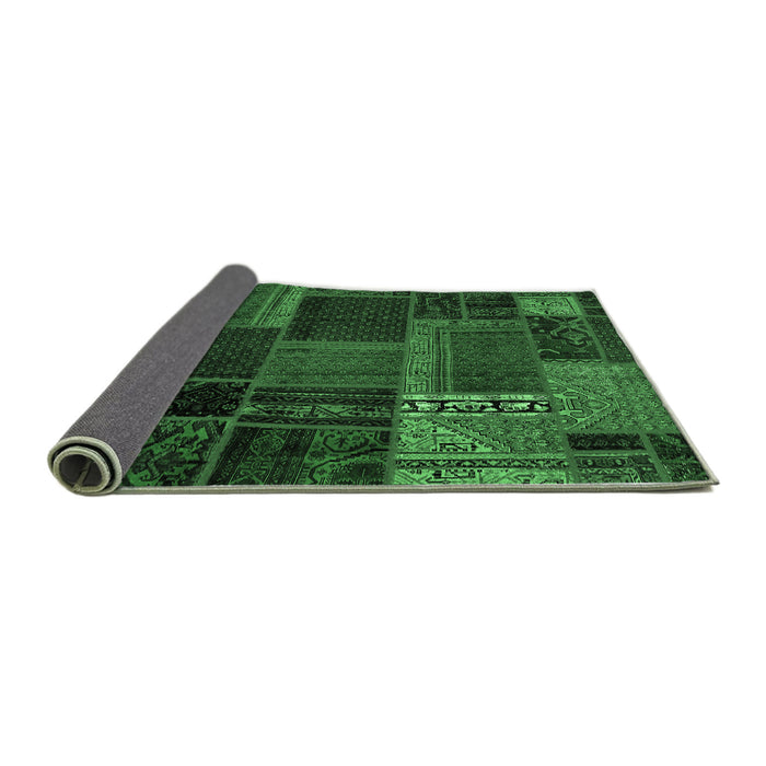 Sideview of Oriental Emerald Green Modern Rug, abs5665emgrn