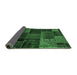 Sideview of Oriental Emerald Green Modern Rug, abs5665emgrn