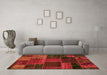 Machine Washable Oriental Orange Modern Area Rugs in a Living Room, wshabs5665org