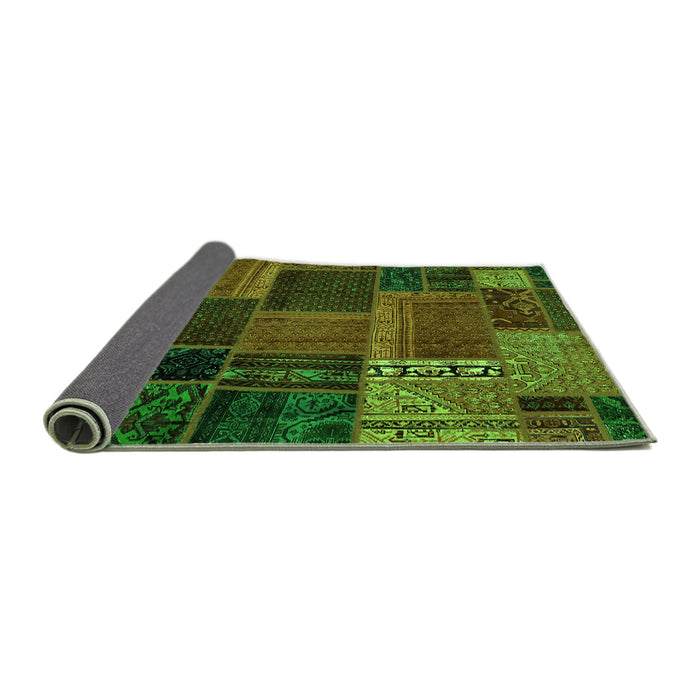 Sideview of Oriental Green Modern Rug, abs5665grn