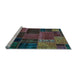 Sideview of Machine Washable Oriental Light Blue Modern Rug, wshabs5665lblu