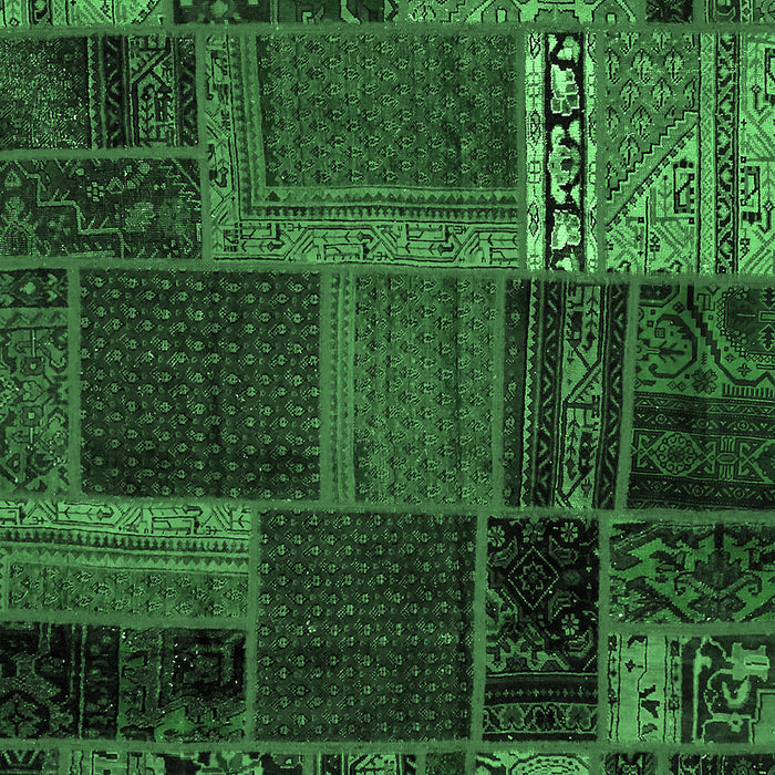 Machine Washable Oriental Emerald Green Modern Area Rugs, wshabs5665emgrn