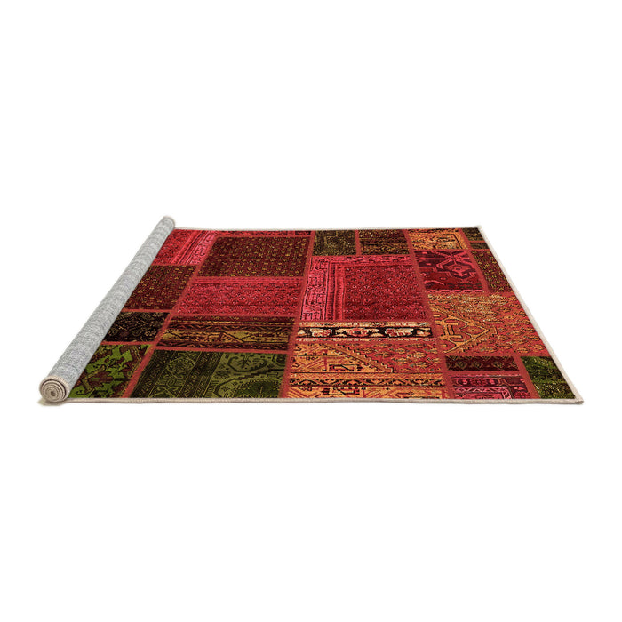 Sideview of Machine Washable Oriental Orange Modern Area Rugs, wshabs5665org