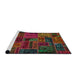 Sideview of Machine Washable Abstract Red Brown Rug, wshabs5666