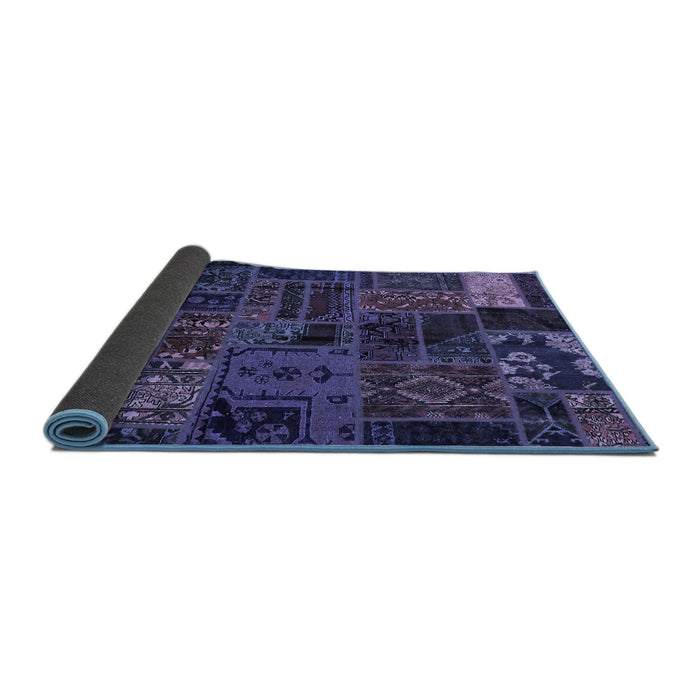 Sideview of Oriental Blue Modern Rug, abs5666blu