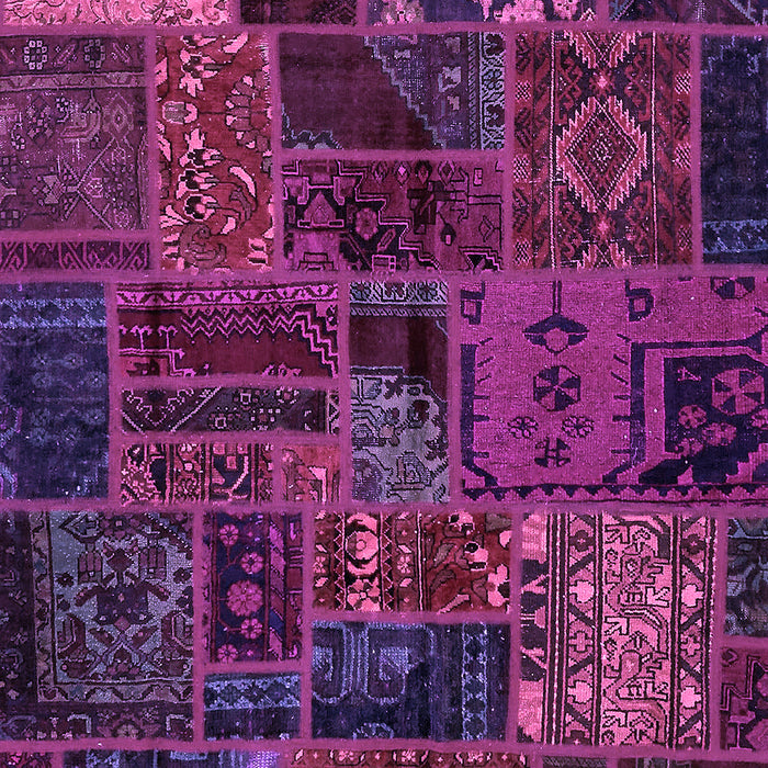 Machine Washable Oriental Purple Modern Area Rugs, wshabs5666pur