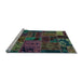 Sideview of Machine Washable Oriental Light Blue Modern Rug, wshabs5666lblu