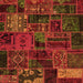 Square Machine Washable Oriental Orange Modern Area Rugs, wshabs5666org