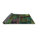 Sideview of Oriental Turquoise Modern Rug, abs5666turq