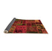 Sideview of Oriental Orange Modern Rug, abs5666org