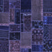 Square Oriental Blue Modern Rug, abs5667blu