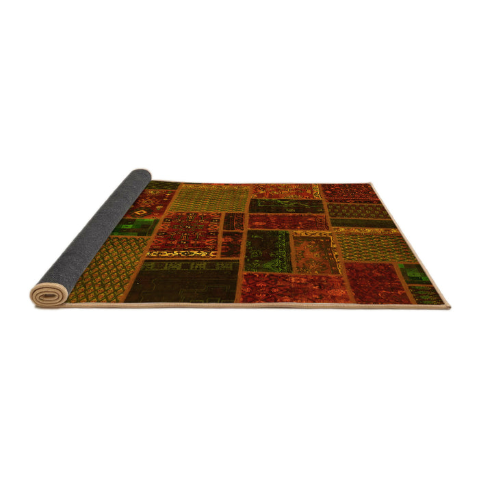Sideview of Oriental Yellow Modern Rug, abs5667yw