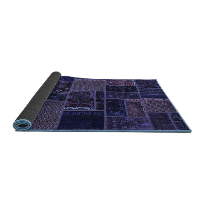 Sideview of Oriental Blue Modern Rug, abs5667blu