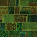 Square Oriental Green Modern Rug, abs5667grn