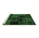 Sideview of Machine Washable Oriental Emerald Green Modern Area Rugs, wshabs5667emgrn