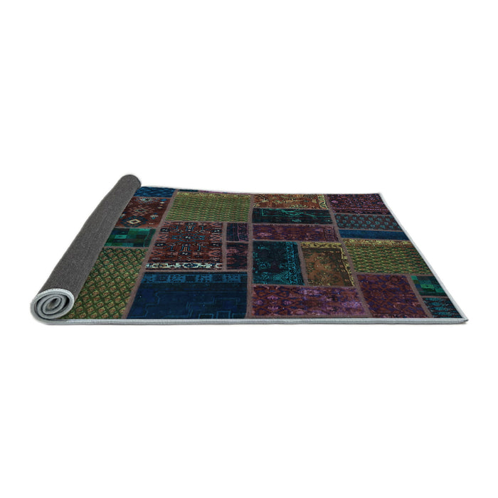 Sideview of Oriental Light Blue Modern Rug, abs5667lblu