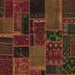 Square Machine Washable Oriental Brown Modern Rug, wshabs5667brn