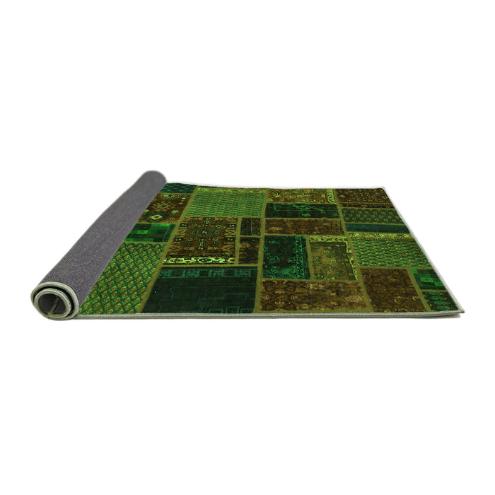 Sideview of Oriental Green Modern Rug, abs5667grn