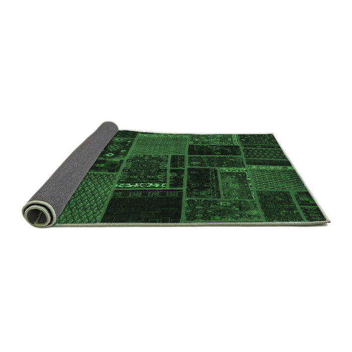 Sideview of Oriental Emerald Green Modern Rug, abs5667emgrn