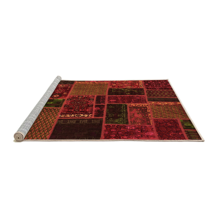 Sideview of Machine Washable Oriental Orange Modern Area Rugs, wshabs5667org