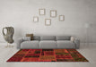 Machine Washable Oriental Orange Modern Area Rugs in a Living Room, wshabs5667org