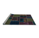 Sideview of Machine Washable Oriental Light Blue Modern Rug, wshabs5667lblu