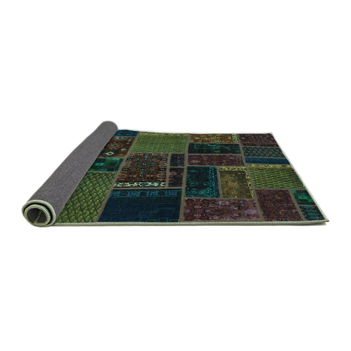 Sideview of Oriental Turquoise Modern Rug, abs5667turq