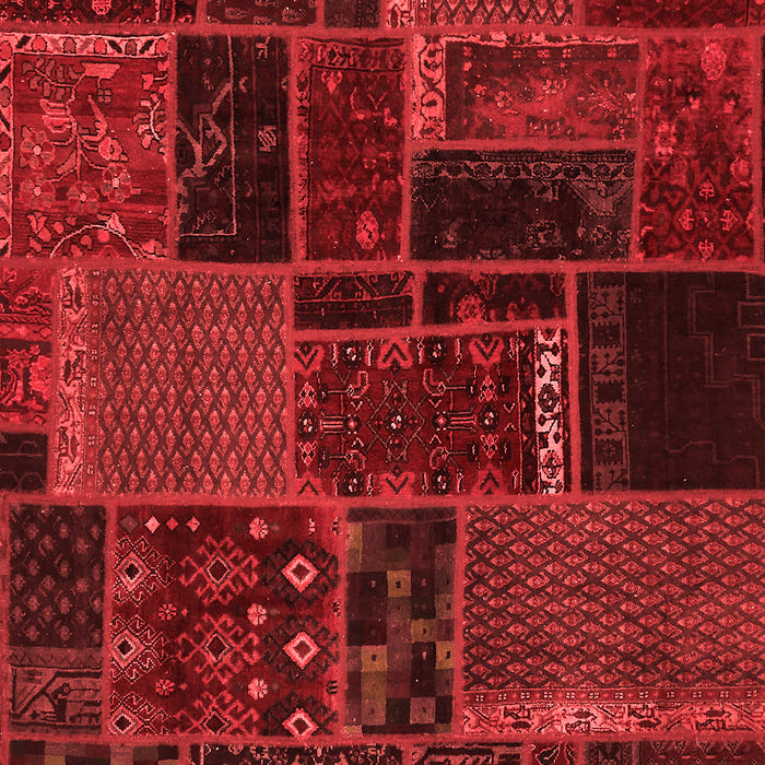 Machine Washable Oriental Red Modern Rug, wshabs5667red