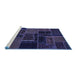 Sideview of Machine Washable Oriental Blue Modern Rug, wshabs5667blu