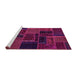 Sideview of Machine Washable Oriental Pink Modern Rug, wshabs5667pnk