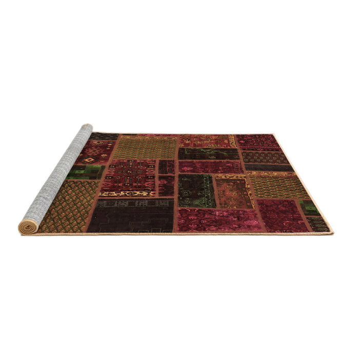 Sideview of Machine Washable Oriental Brown Modern Rug, wshabs5667brn