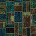 Square Oriental Turquoise Modern Rug, abs5668turq