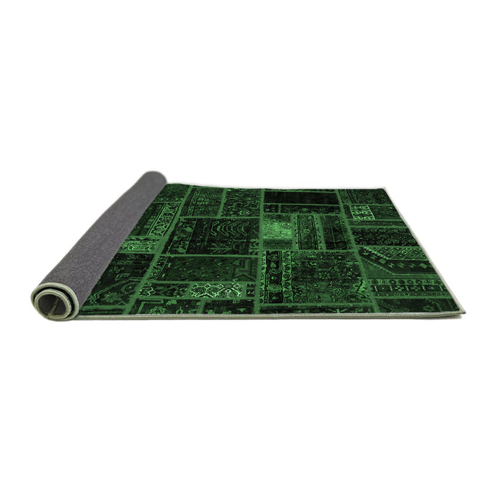 Sideview of Oriental Emerald Green Modern Rug, abs5668emgrn