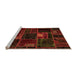 Sideview of Machine Washable Oriental Orange Modern Area Rugs, wshabs5668org