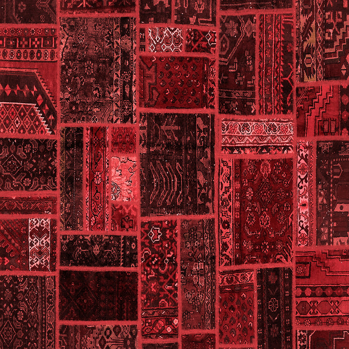Machine Washable Oriental Red Modern Rug, wshabs5668red