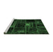 Sideview of Machine Washable Oriental Emerald Green Modern Area Rugs, wshabs5668emgrn