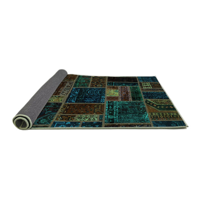 Sideview of Oriental Turquoise Modern Rug, abs5668turq