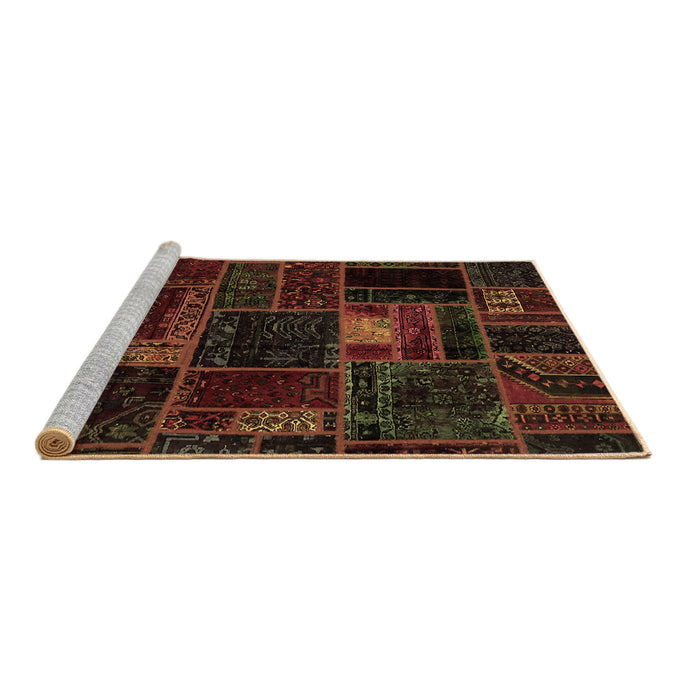 Sideview of Machine Washable Oriental Brown Modern Rug, wshabs5668brn